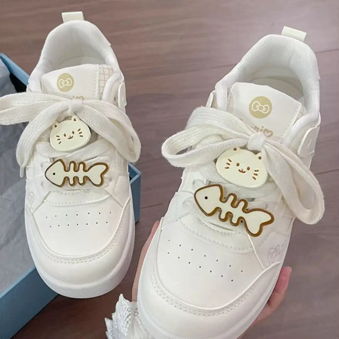 

2025 New Winter Velvet Warm Thick Soled White Shoes Lolita Girls Cotton Sweet Height Increasing Board Shoes