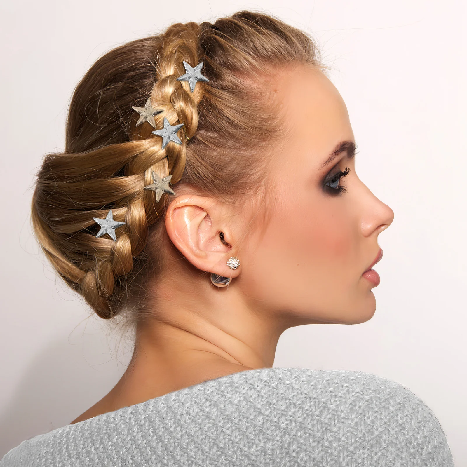 

10Pcs Star Spiral Hair Clips Small Hairpin Cute Thin Mini Spiral Pins Hair Accessories for Women Fashion Wedding