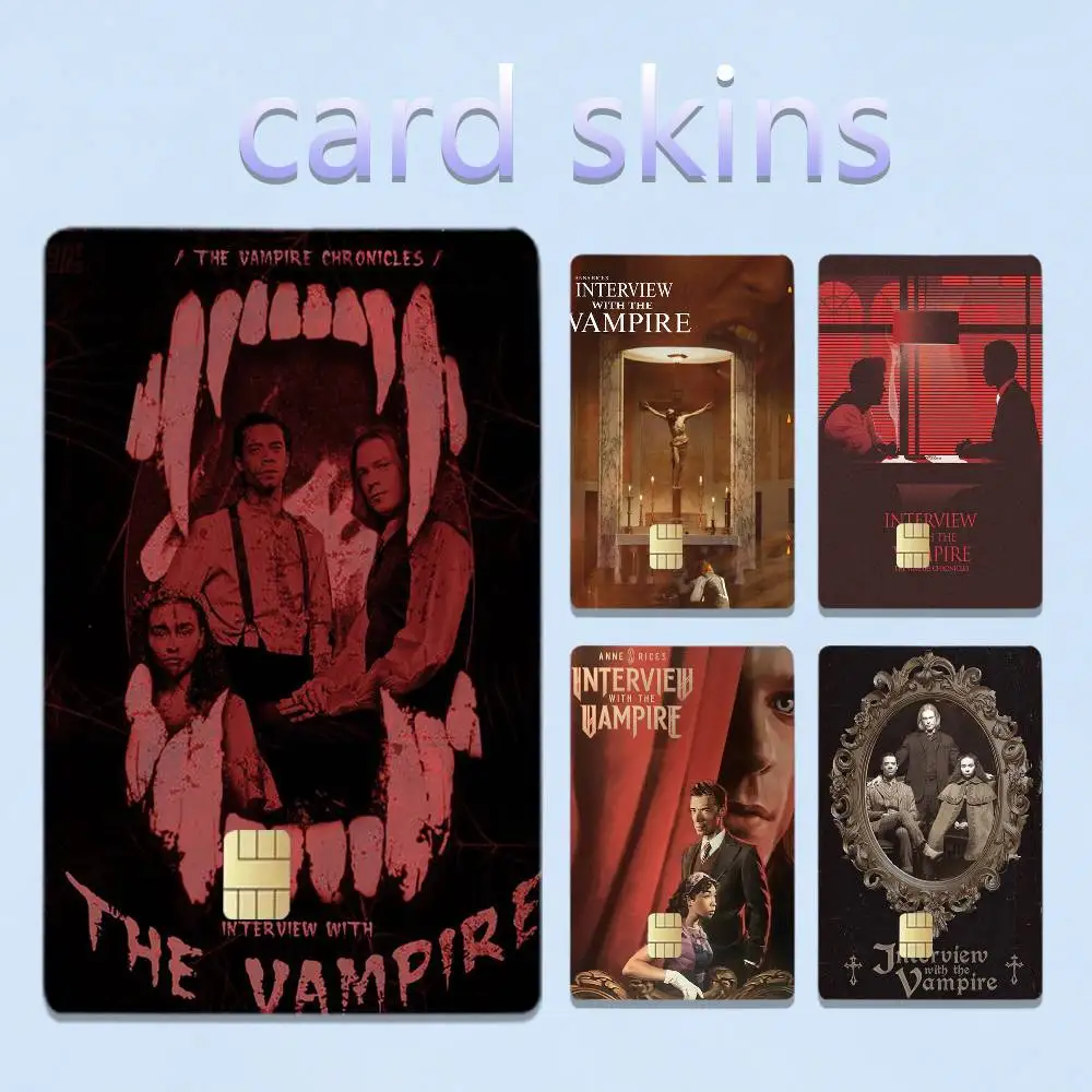 COOL I-Interview with the V-Vampire 4pcs 1Set Laser Holographic Sticker Skin Cover for Credit Bank Debit Card