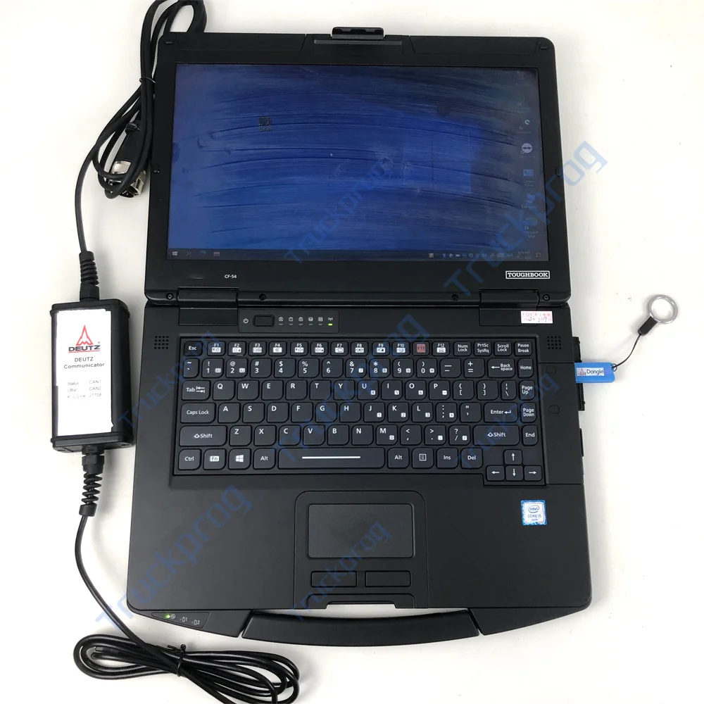 CF54 Laptop for Deutz 4.0 USB Dongle EMR 6 Software Support CAN K/L-Line Engine Communicator Serdia 4.0 Scanner Diagnostic Tool