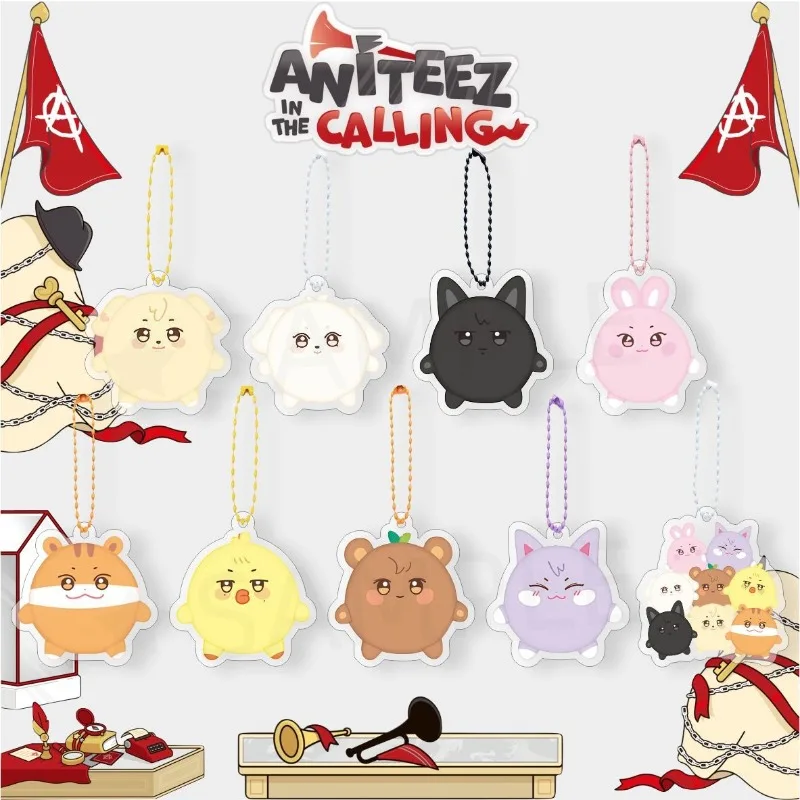 

9 шт./компл. ATEEZ Aniteez Inthe персонажи вызова милый брелок для ключей Hongjoong Seonghwa Yunho Yeosang San Mingi Wooyoung Jongh