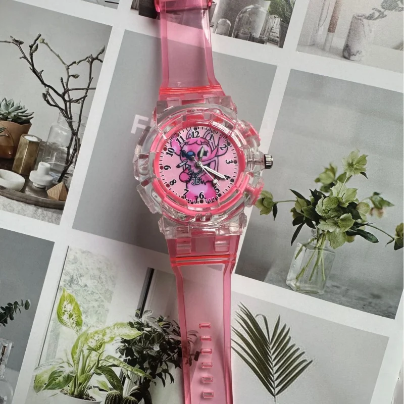 Disney Stitch Kids Watch - Luminous Dial & Cartoon Hands, Campus Social Must-Have for Students