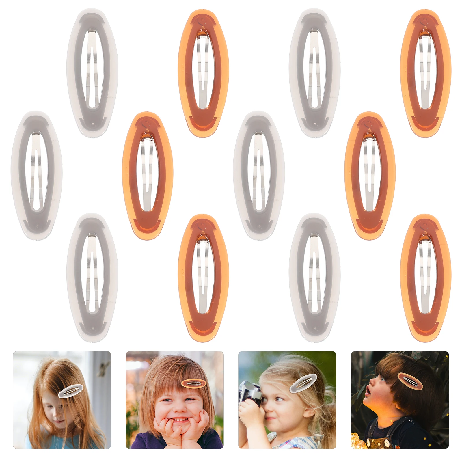 

12pcs Girls Snap Hairpins Cute Plastic Hair Accessories Birthday Christmas Party Decorative Snap Clips For Women Kids Kawaii