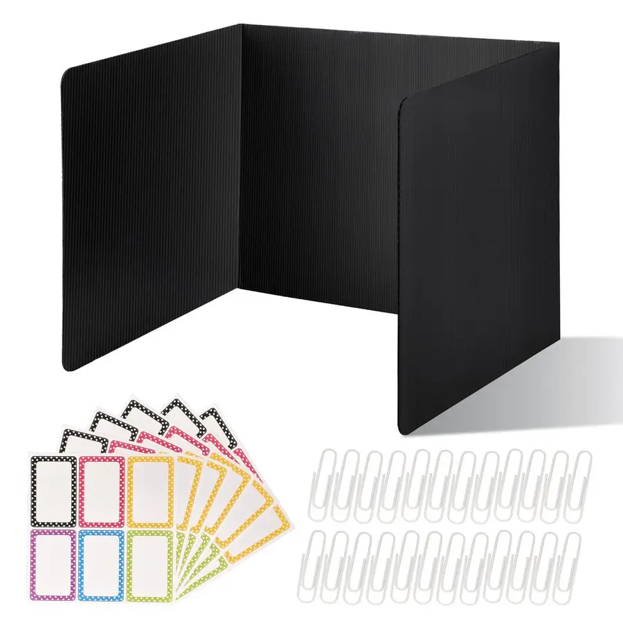 

Pack Desk Dividers for Students,3Fold Privacy Screens,Testing Dividers for Classroom Waterproof,Plastic Easy Clean Privacy Shiel