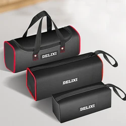 DELIXI 1680D borsa portautensili multifunzionale in tessuto Oxford impermeabile resistente all'usura borsa portaoggetti per elettricisti grande/piccola 16/18IN