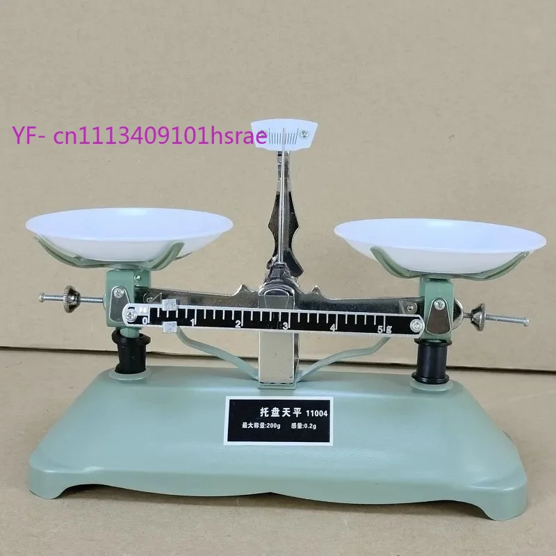 200g/0.2g Mechanical Tray Balance Scale with Weights Physics Chemistry  Teaching Tool