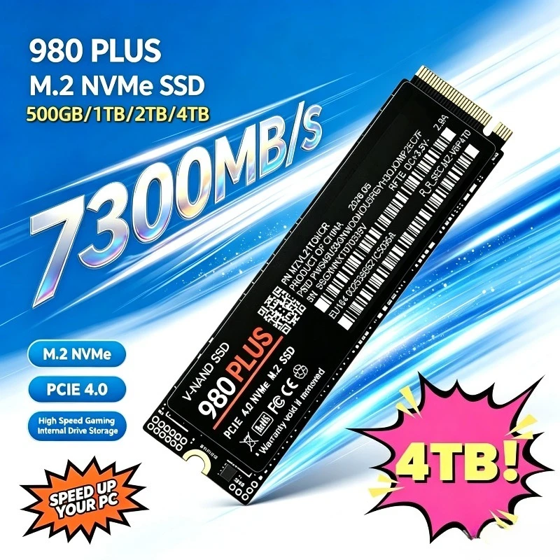 7300MB/s Internal M.2 NVMe SSD 980 PLUS PCIe Gen4.0 X4 TLC 3D NAND 500GB 1TB 2TB 4TB 2280 Gaming Drive For PS5 PC Laptop