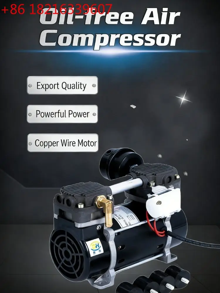 Silent Oil-Free Piston Air Compressor Head 230W 8KG Small Booster Air Pump Quiet Mini Air Compressor