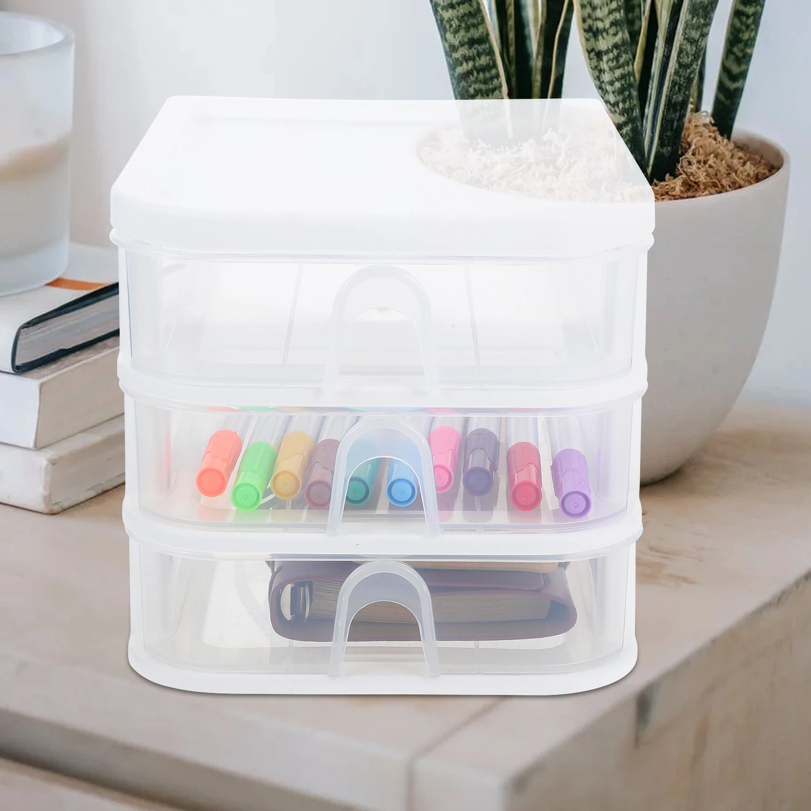 Transparent Desktop Drawer Organizer For Makeup Office Stationery Storage Box Plastic Drawers Organizer Bins Plastic