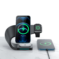 4 in 1 Magnetic Wireless Charger 15W Fast Qi-Certified Multiple Devices Wireless Charging Station for  Series