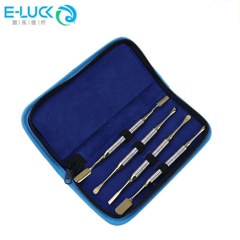 4pcs/set Dental Periosteal Separator Dentist Instruments External Lifting Surgical Tools Double Ends