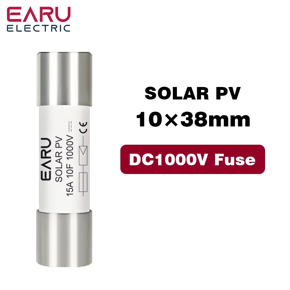 EARU 1 Set 2P Parallel DC1000V Sicherungshalter 10*38mm Hochspannungs-Solar-PV 6-32A Basis Photovoltaiksystem-Schutzschalter GPV
