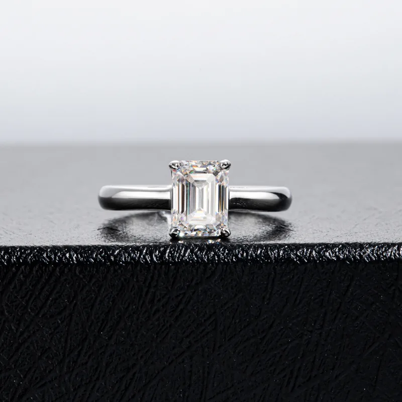 

Carnica 6×8mm 2CT Stone Real Moissanite Ring for Women 100% S925 Sterling Silver Sparkling Wedding Band Jewelry GRA D Color Gift