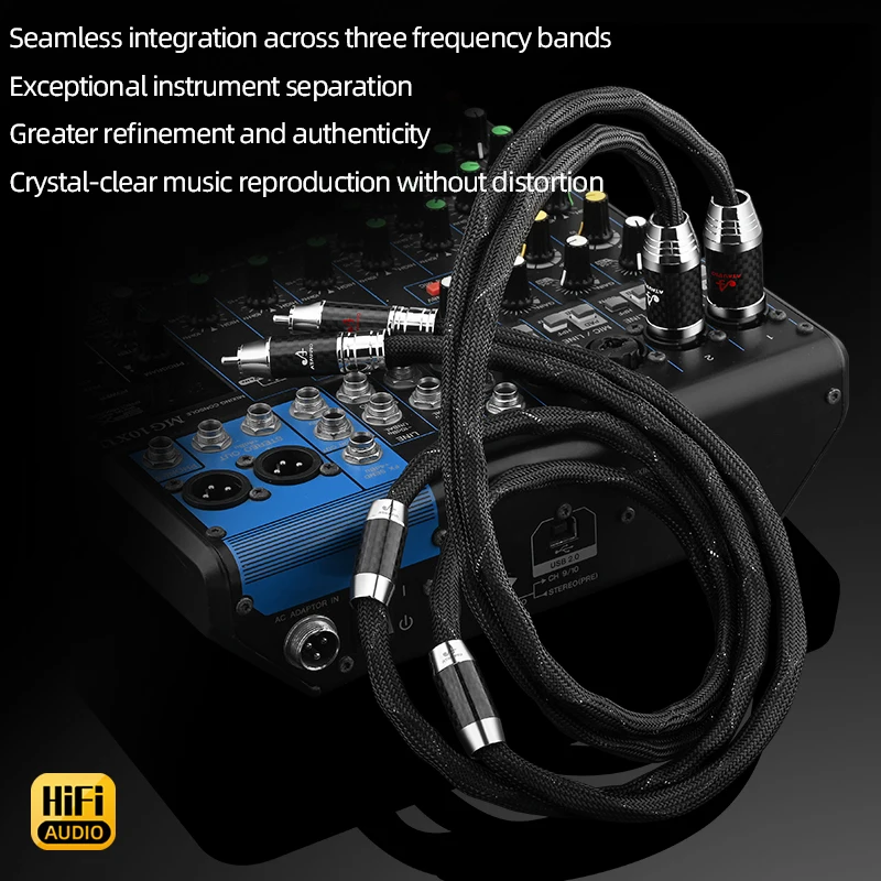 Sterling Silver HiFi 2RCA to 2XLR Balanced Audio Cable  With 2RCA to 2XLR Male/Female Connector for Amplifier CD Player
