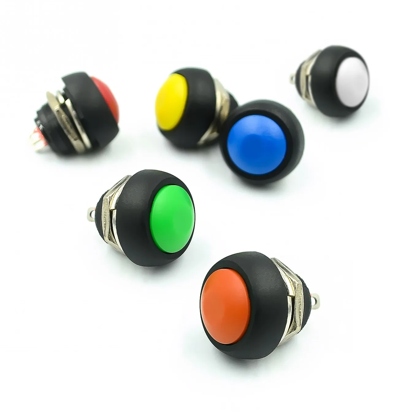 2Pin Mini Switch 12mm 1A waterproof switch pbs33b 12v momentary Push button Switch reset Non-locking pbs-33b