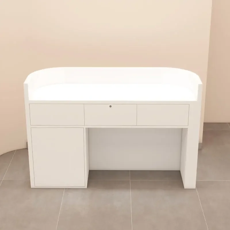 

Information Small Reception Desk Nail Salon Clinic Modern Simple Reception Desk Front Comptoir Magasin Garden Furniture Sets