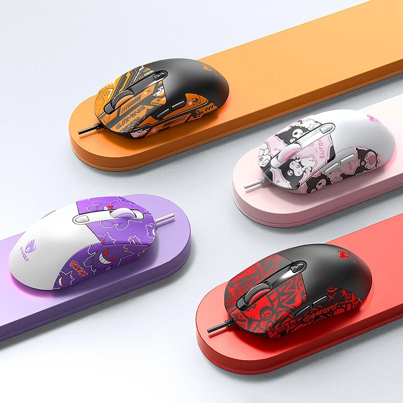 

Hot Wired Gaming Mouse Cute Personality Anti-Slip Stickers 6-Key Office Mouse For Desktop Laptop New New 2026
