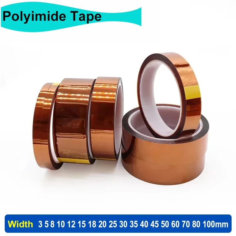 1~5Rolls Width 3~100mm High Temperature Polyimide BGA Tape Insulation Adhesive Electrical Industry 3D Printing Board Protection