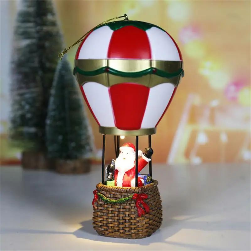 Snowman Santa Claus Hot Air Balloon Christmas LED Light Cabin Decoration Christmas Glowing Ornaments Christmas Decorations