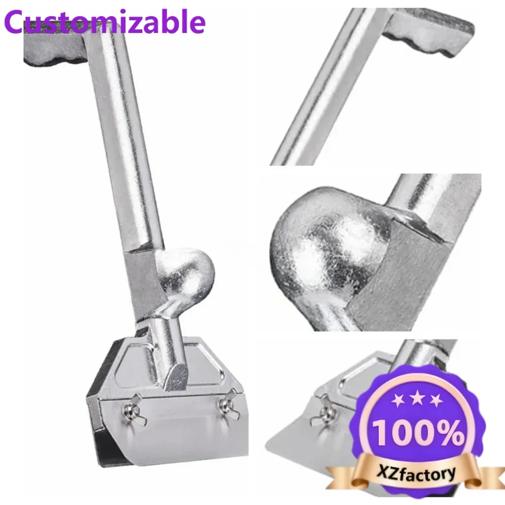 Factory Direct 2026 Heavy Duty Griddle Scraper Set with 4 Replacement Blades SS420 Casting Aluminum BBQ Grill Scraper Cleaning K