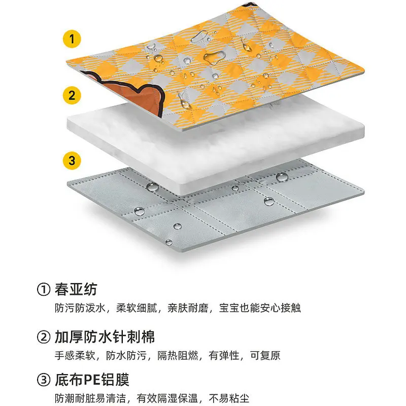 200*200cm Picnic Mat Thickened Waterproof Wear-Resistant Heat Insulation Camping Ground Pad Moisture-Proof Outdoor Blanket