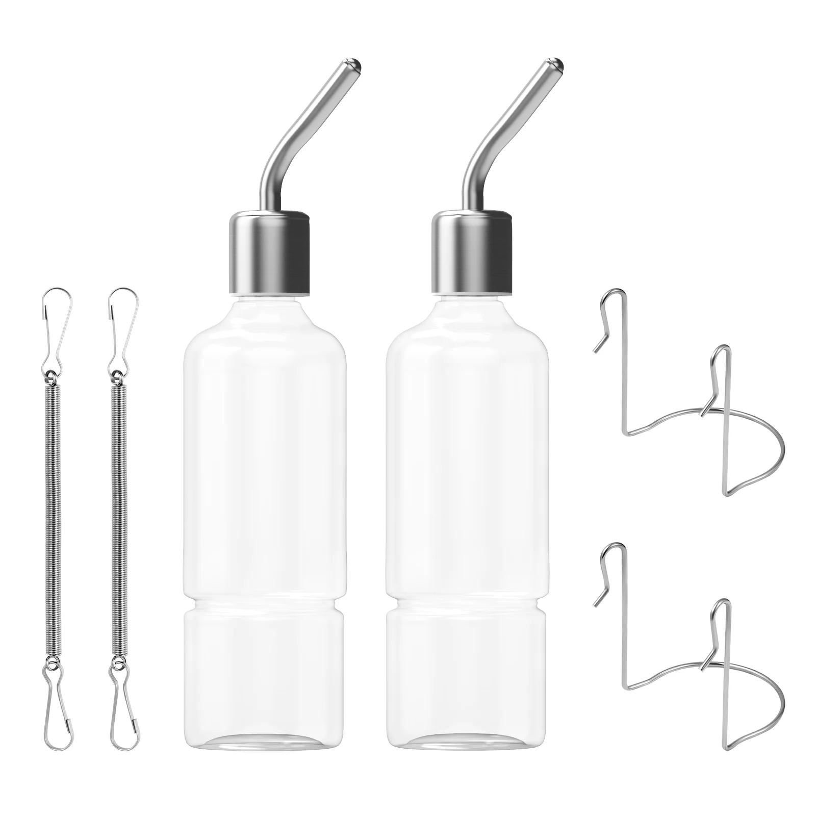 

Rabbit Water Bottle External Guinea Pig Drinking Jugs Stainless Steel Pet Hanging