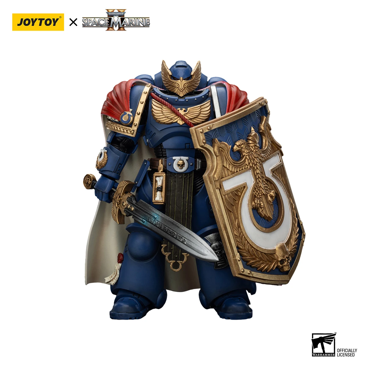 

Фигурка JOYTOY Warhammer 40K 1/18: Ультрамаринианы Виктрикс, охрана чести, с щитом и силовым мечом
