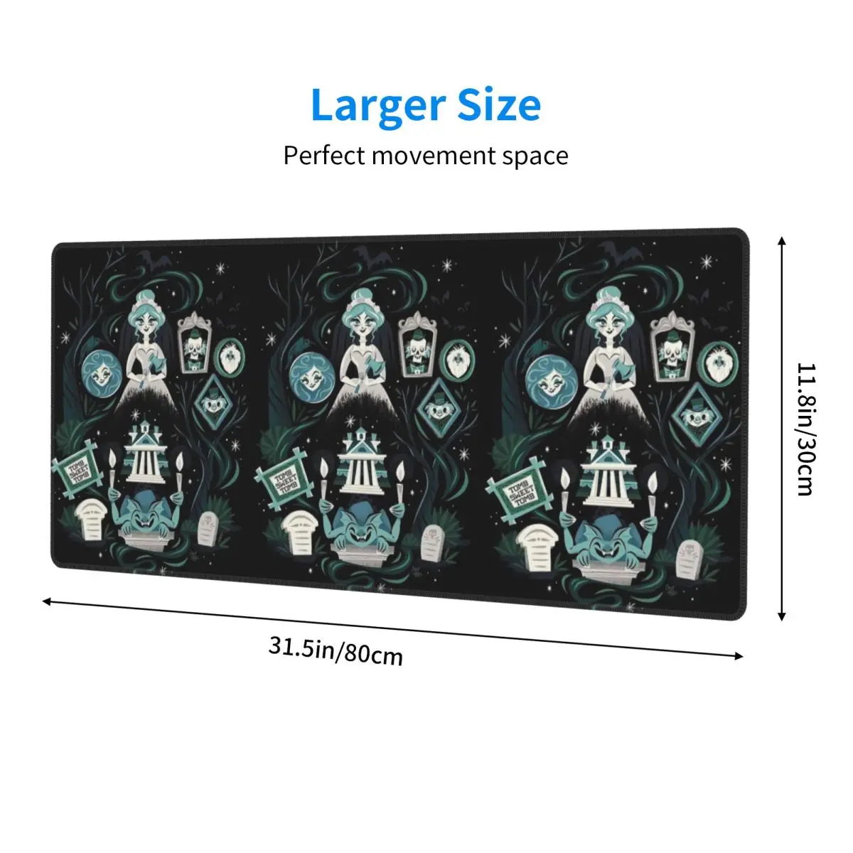 Large Mouse Pad Haunted Mansion Stretching Gamer PC Laptop Mats Keyboard Carpet Computer Gaming Office Accessories Desk Mat