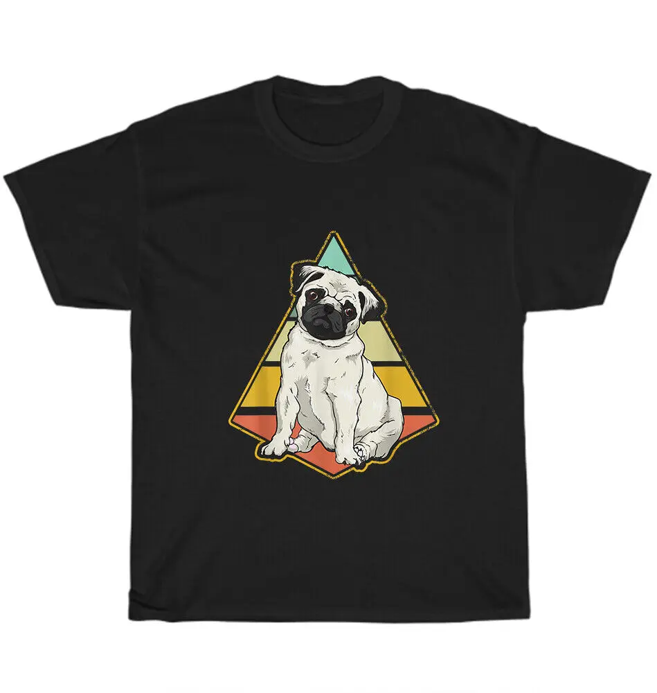 Vintage Retro Distressed Pug Dog Pet Animal Lover T-Shirt Unisex Tee Gift NEWUnisex Summer Cotton Luxury Brand Super SizeUnisex