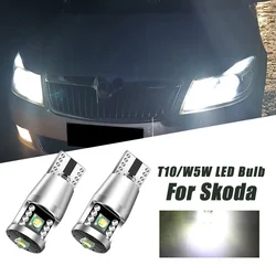 2x LED Clearance Light Bulb Lamp W5W T10 Canbus For Skoda Fabia MK1 MK2 MK3 Felicia Superb Octavia 1 2 3 a5 a7 Rapid Yeti Karoq