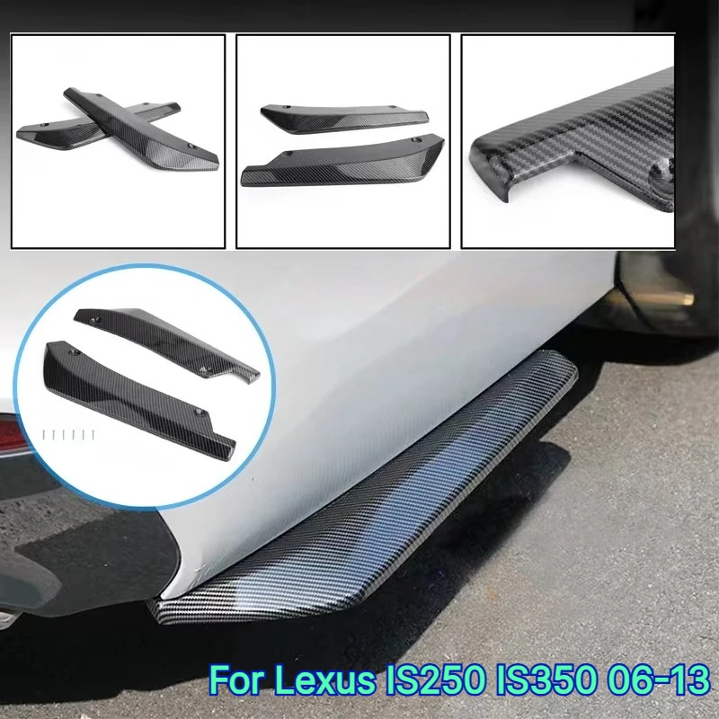 For Lexus IS250 IS350 06-13 Car Rear Bumper Splitter Diffuser Canard Wrap Spoiler Side Fender Skirt Lip Chin Body Exterior Parts