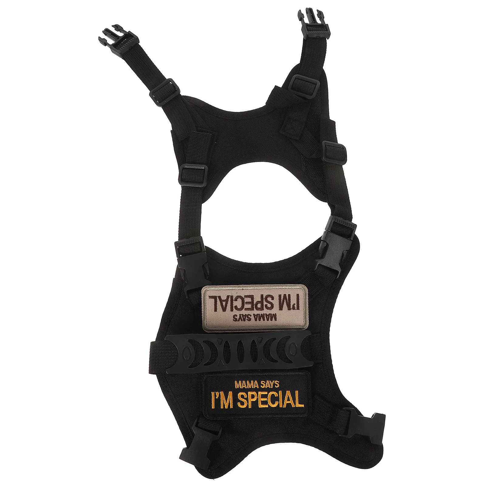 

Tactical Cat Harness Adjustable Small Pets Walking Vest Escape Proof Training Hiking Leash Black Tactical Dog Harness