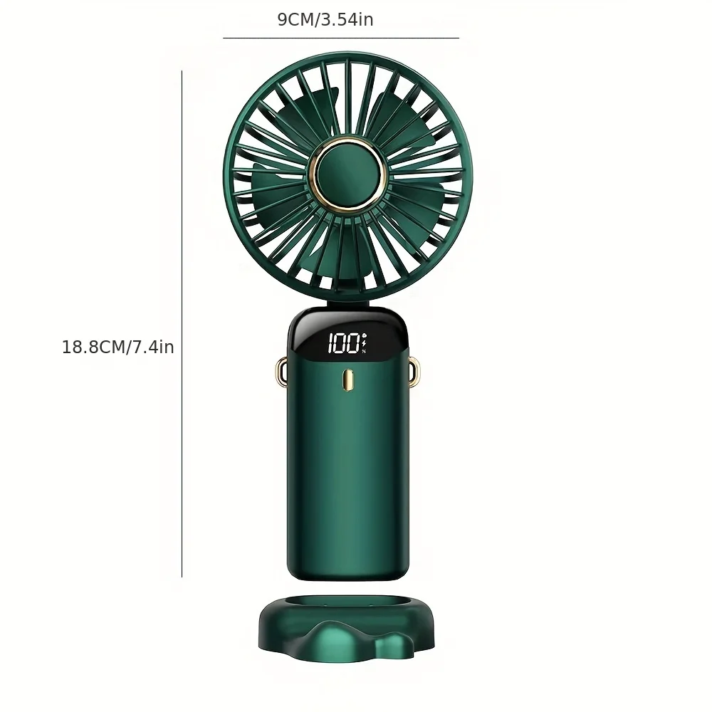 Mały, przenośny wentylator USB Stay Cool On-The-Go — przenośny i ładowany dla studentów i biur