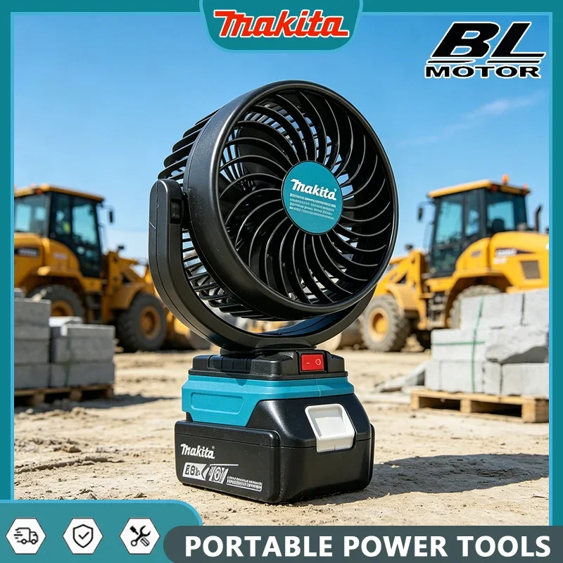 Makita Wireless Fan Portable Compact Lightweight and with Adjustable Speeds Strong Airflow for Outdoor Camping Office