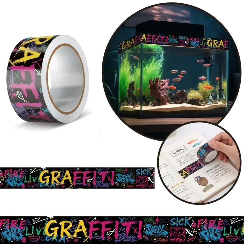 Waterproof PVC Sticker Tape Opaque Backing Scratch Resistant Washi Tape Printed Surface Roll Format PVC Sticker DIY Crafts