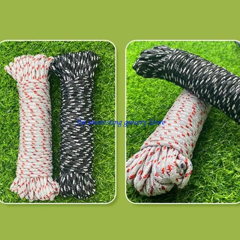 652D Heavy Duty Nylon Tent Rope For Outdoor Windproof Antislip Clothesline Camping Hiking Equipment, Double Color Option