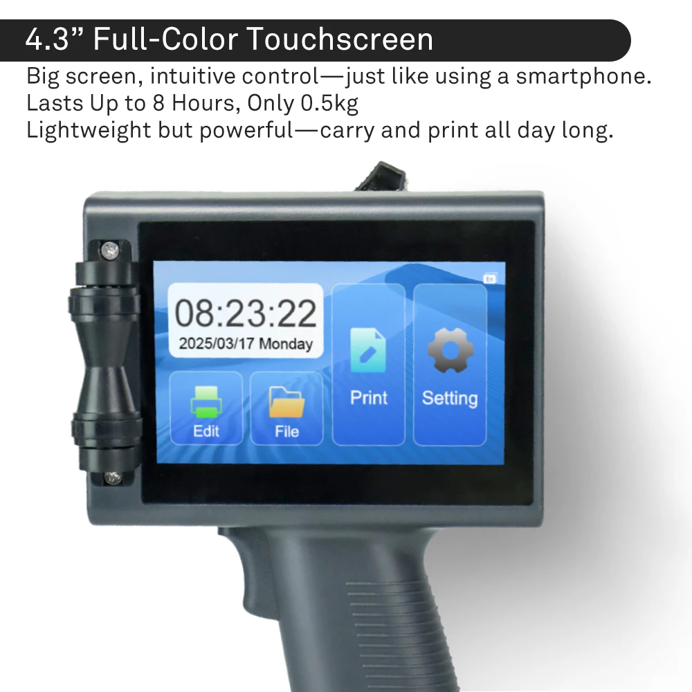 Новое обновление, портативная беспроводная высокоскоростная машина для кодирования 12,7 мм, интеллектуальный струйный принтер CIJ для банок, картонных бумажных стаканчиков