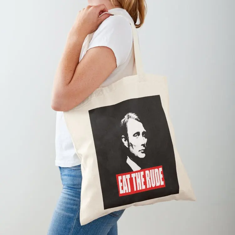 

EAT THE RUDE - Hannibal [Dark Background] Tote Bag tote bag custom shopping trolley bag Women's shopper Women's bags