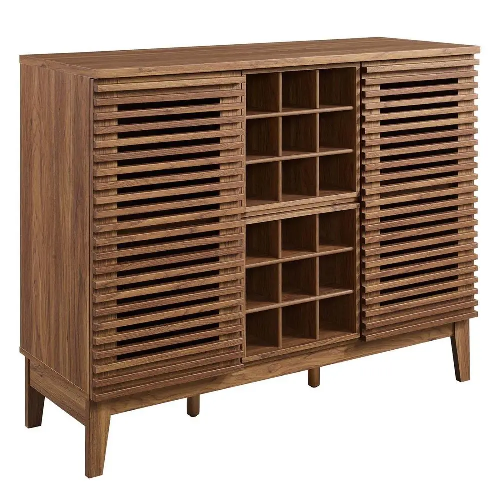 

Render MidCentury Modern Wine Bar Cabinet in Walnut, 17 x 46 x 37
