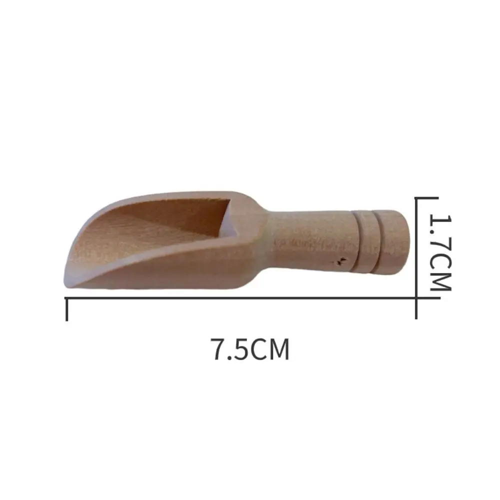 Portable Wooden Handle Mini Wooden Spoons Seasoning Use Bath Salts Tea Spoons Condiment Spoon Kitchen Cooking Tool