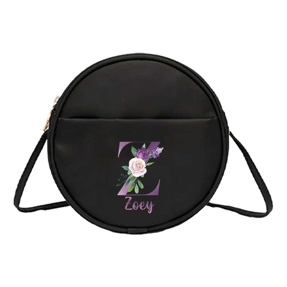 حقيبة يد بتصميم بسيط بكتف واحد للهاتف المحمول، حقيبة تخزين دائرية، محفظة قطرية