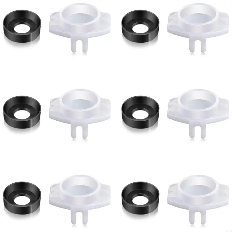 

X9FA 6Pieces Bathtubs Diverter Valves Repair Set Rubber Seal Leakproof Accessory