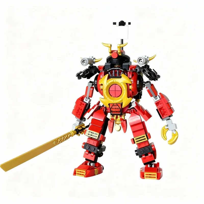 407pcs MOC Ninjia Samurai X Mech Model Building Blocks Christmas Gift Toy Architecture Education Idea 3D Art Collection Birthday