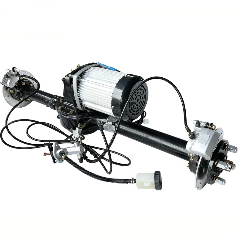 High Power Electric Differential Rickshaw Tricycle Brushless DC Motor 1200 W to 3000W 48V 60V 72v Rear Axle with Disc Brakes