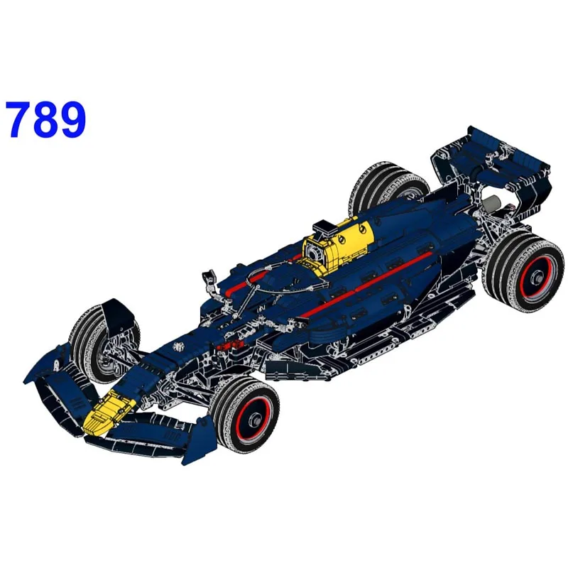 New MOC-104269 SuperRB18 Team Stake 1:8 scale SuperRace Car Model Buiding Kit Creators Block Bricks Kids Toys Birthday Gifts