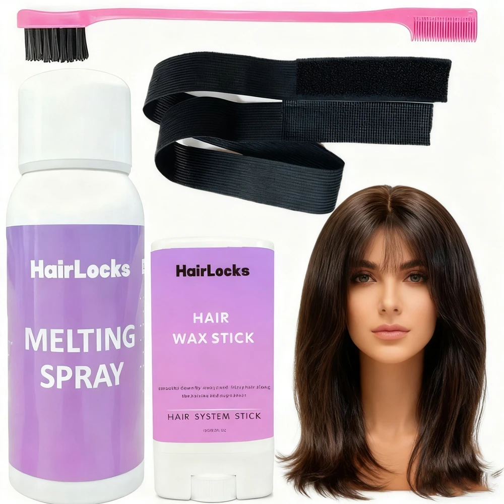 

Lace Front Wig Installation Kit with Glue (38ml) and Remover (30ml) Band Brush Waterproof Hair Wig Adhesive Set for Lace Wigs