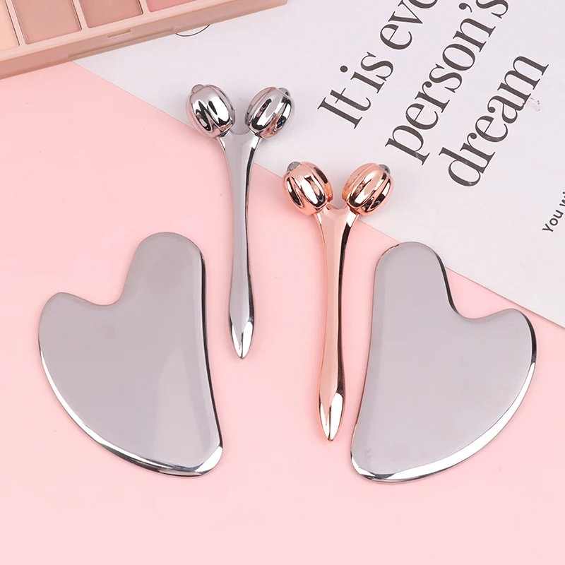 أداة Gua Sha للوجه ثلاثية الأبعاد مدلك العين مدلك تجميل الوجه للهالات السوداء أكياس العين العضلات