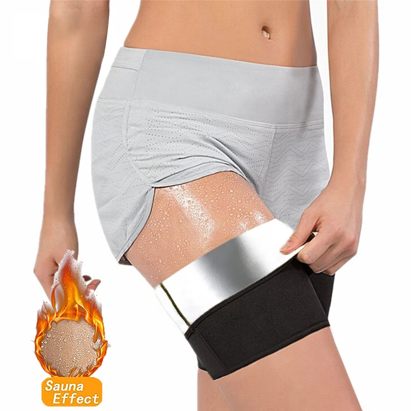 Women Thigh Sauna Suit Thigh Fat Burning Sauna Shaper Weight Loss Slimming Thigh Sleeves Workout Hot Sweat Legs Trimmer