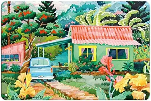 Kauai Dreams Hawaiian Island Tropical Paradise Metal Tin Sign 12