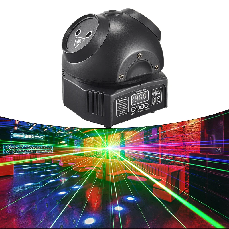 Fast Shipping Disco Laser Lights 30W Remote Control DMX KTV Karaoke Dance Moving Head Dj Lights for Indoor Bedroom Holiday Dance